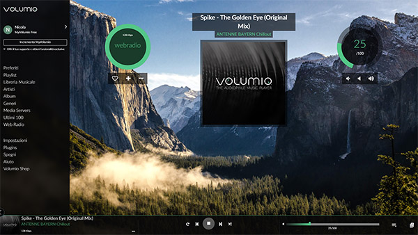 Volumio OS desktop